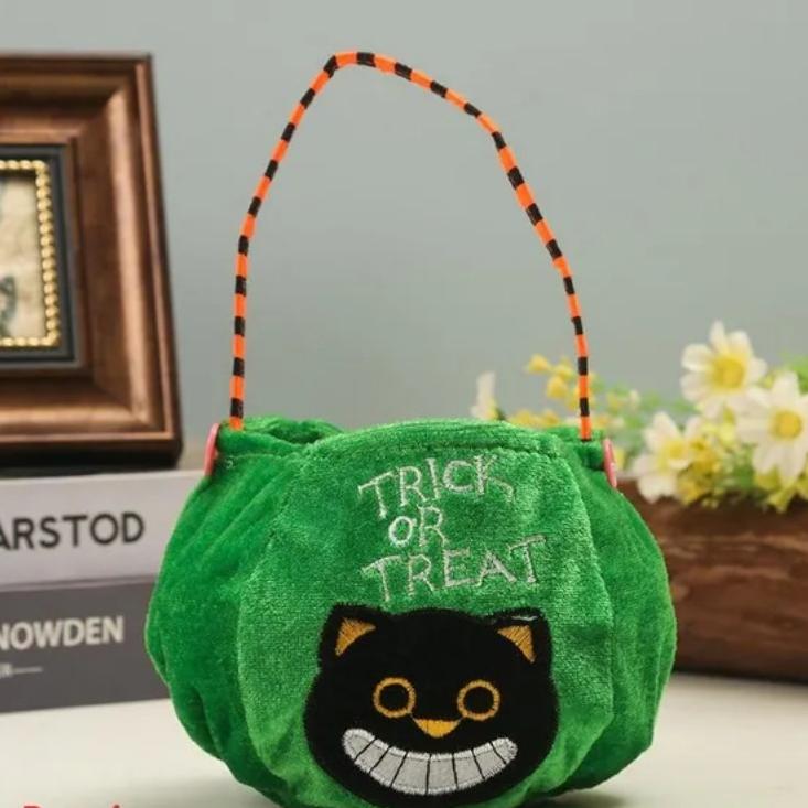 Halloween tragbare Kürbistasche Süßes oder Saures Kinder Süßigkeitentasche Happy Halloween Day Geschenk Kürbis Rucksack Umhängetasche von Joom DACH