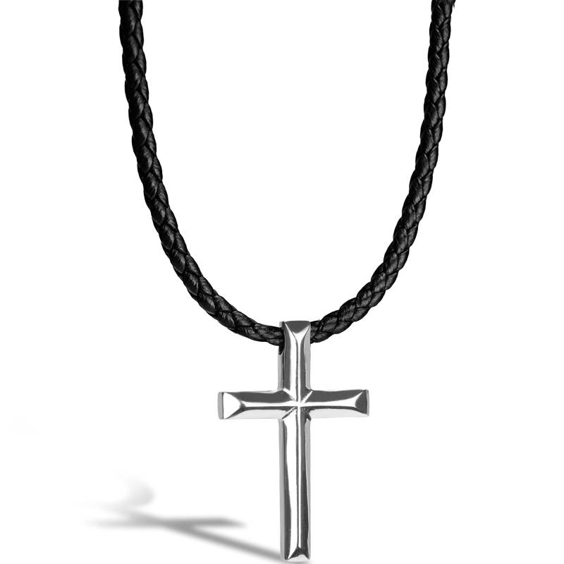 Halskette für Leder-Choker mit Geschenk für Schmuckschatulle enthalten [SERASAR] Männer, Schwarz, 50cm, Anhänger, Männer, von Joom DACH