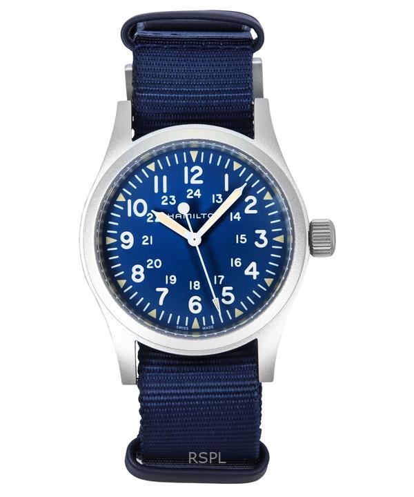 Hamilton Khaki Field Textilarmband Blaues Zifferblatt Automatik H69439940 Herrenuhr blau von Joom DACH