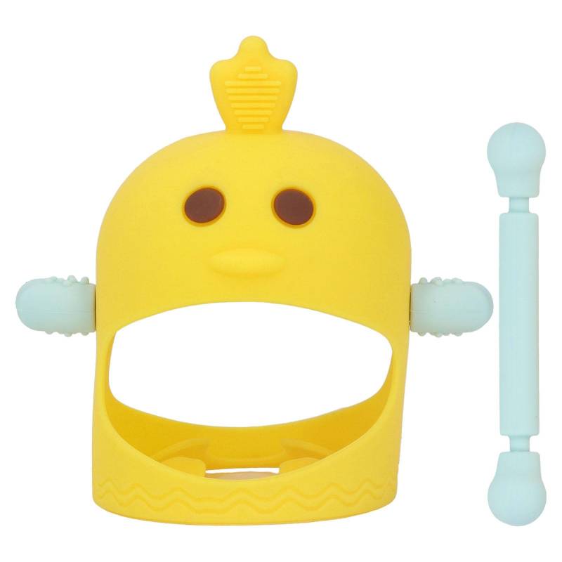 Hand Schnuller Silikon Niedliche Kükenform Baby Beißring Beruhigender Schnuller mit 2 Beißringstielen für zitronengelbe von Joom DACH