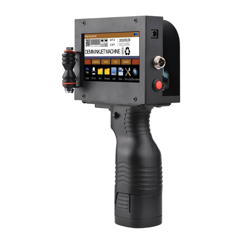 Handdrucker, tragbarer Tintenstrahldrucker, Tintenstrahlcodedrucker mit 4,3-Zoll-LED UK Plug schwarz von Joom DACH