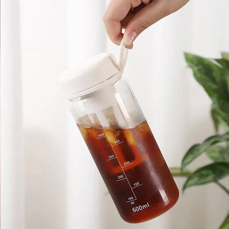 Handgebrühte Cold Brew-Kaffeekanne, tragbare Cold Brew-Flasche, Begleitbecher, Haushalts-Zitronensaft-Smoothie-Becher, Filterbecher von Joom DACH