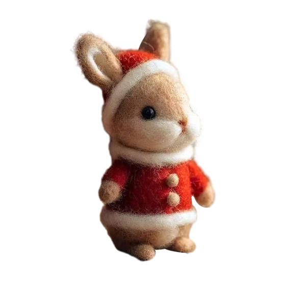 Handgefertigte Filz Weihnachtsmaus Figur Weihnachtsmannmütze Mäuse Ornament Simulation Ratte Statue Tierskulptur Heim Büro Schreibtisch Dekoration J von Joom DACH