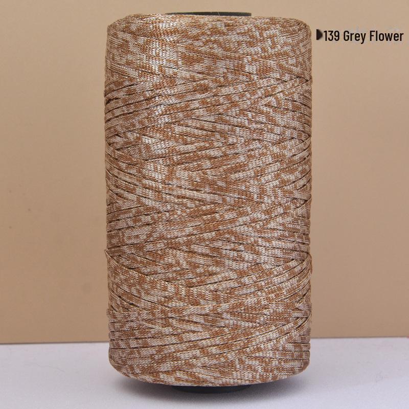 Handgefertigte Häkeltasche aus merzerisierter Baumwolle, Leinen, Wolle und leichter Eisseide 39 Grey Flower von Joom DACH