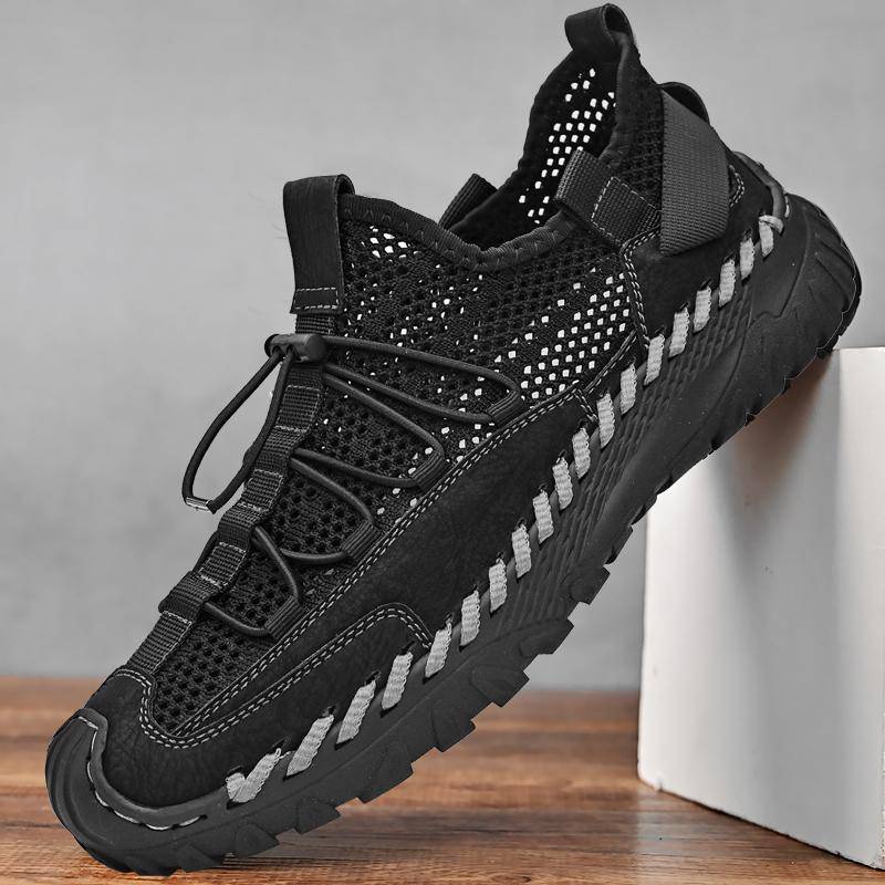 Handgefertigte Leder Herren Freizeitschuhe Sneaker Fahrschuh Leder Slipper Herrenschuhe Heißer Verkauf Mokassins Werkzeugschuh Schuhwerk 38 schwarz von Joom DACH