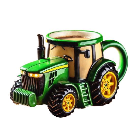Handgefertigter Traktor-Kaffeebecher 11 Unzen Tassen in Sattelaufliegerform Vintage Landwirtschaftliche Geräte Becher Kreatives Geschenk für Landwirtschafts- und LKW-Liebhaber B von Joom DACH