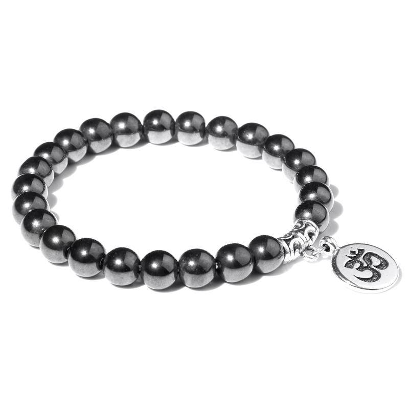 Handgefertigtes Armband aus Naturstein mit Lotus-Ohm-Buddha-Perlen, rosa Zebra-Stein, Lotus-Charm-Armband für Frauen und Männer, Yoga-Schmuck, Geschenke von Joom DACH