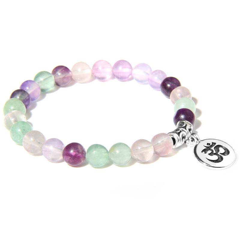 Handgefertigtes Armband aus Naturstein mit Lotus-Ohm-Buddha-Perlen, rosa Zebra-Stein, Lotus-Charm-Armband für Frauen und Männer, Yoga-Schmuck, Geschenke von Joom DACH