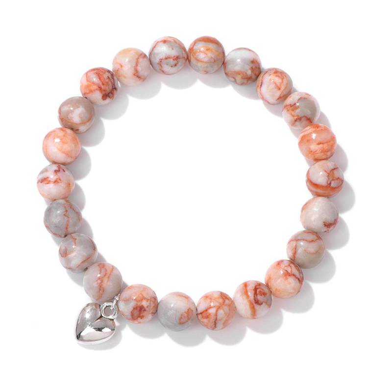 Handgefertigtes Armband aus Naturstein mit Lotus-Ohm-Buddha-Perlen, rosa Zebra-Stein, Lotus-Charm-Armband für Frauen und Männer, Yoga-Schmuck, Geschenke von Joom DACH