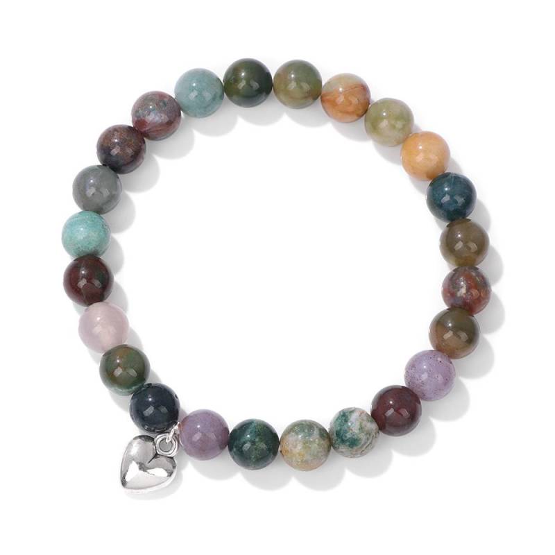 Handgefertigtes Armband aus Naturstein mit Lotus-Ohm-Buddha-Perlen, rosa Zebra-Stein, Lotus-Charm-Armband für Frauen und Männer, Yoga-Schmuck, Geschenke von Joom DACH