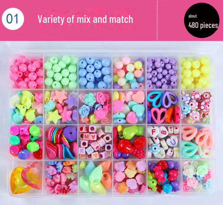 Handgefertigtes Lernspielzeug aus Perlen für Kinder – DIY-Set zum Basteln geflochtener Armbänder für Mädchen von Joom DACH