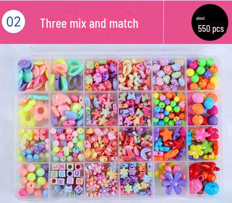 Handgefertigtes Lernspielzeug aus Perlen für Kinder – DIY-Set zum Basteln geflochtener Armbänder für Mädchen von Joom DACH