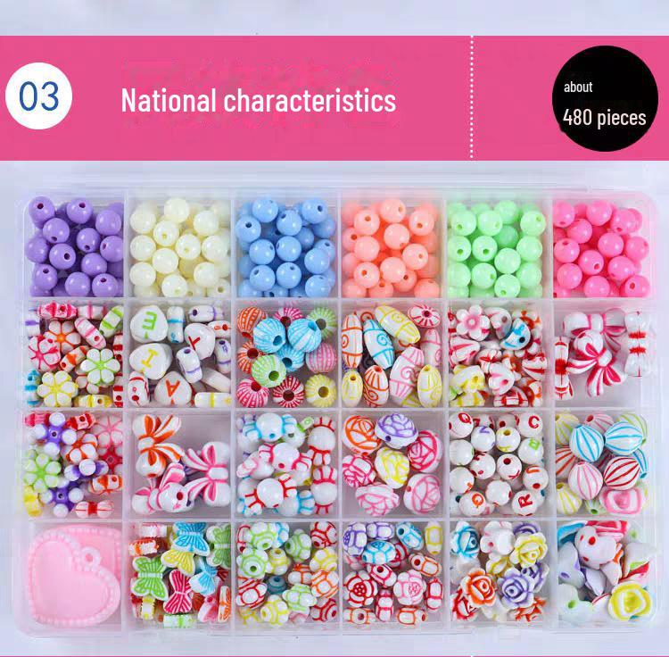 Handgefertigtes Lernspielzeug aus Perlen für Kinder – DIY-Set zum Basteln geflochtener Armbänder für Mädchen von Joom DACH