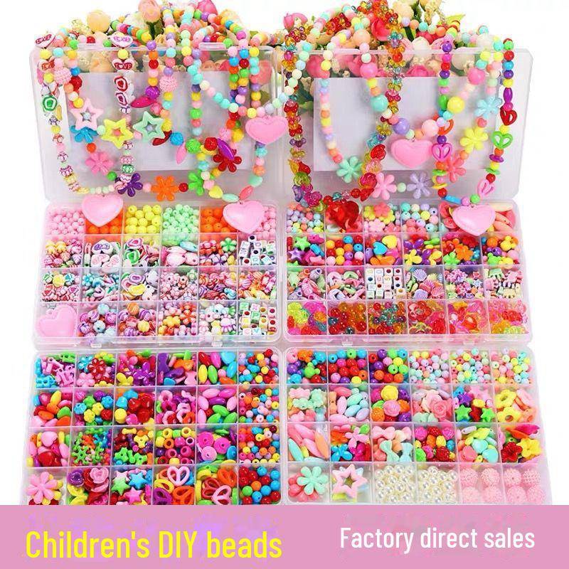 Handgefertigtes Lernspielzeug aus Perlen für Kinder – DIY-Set zum Basteln geflochtener Armbänder für Mädchen von Joom DACH