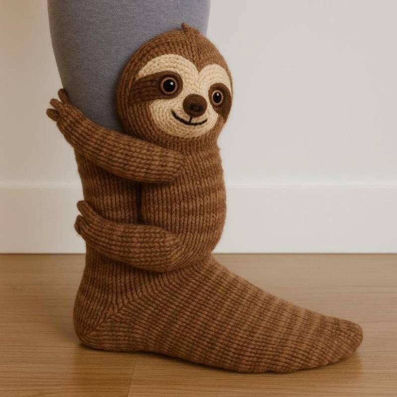 Handgehäkelte Neuheit Boden-Socken 3D Strick Wintersocken Kreativität Tier-Socken für Männer & Frauen Cute Sloth Handgehäkelte Neuheit Boden-Socken 3D Strick Wintersocken Kreativität Tier-Socken für Männer & Frauen Cute Sloth von Joom DACH