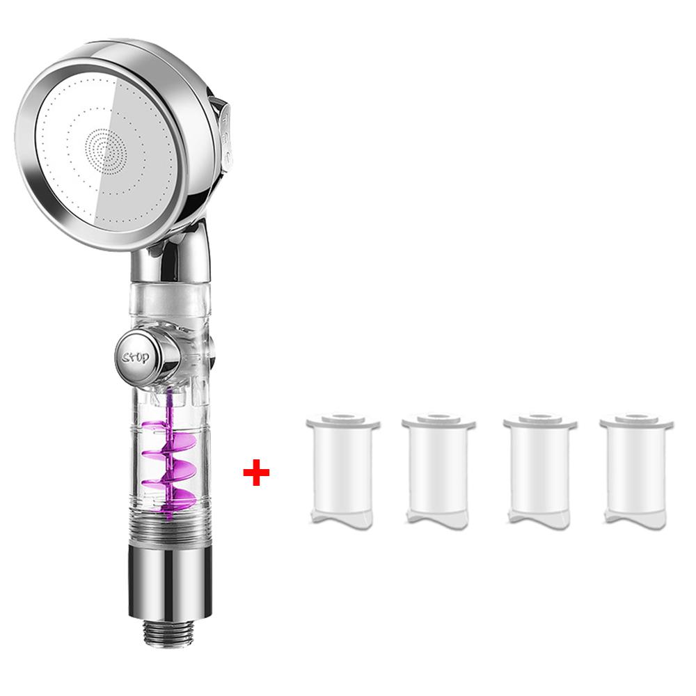 Handbrause mit Turboladung, 3 Modi, Propeller-Turbo-Duschkopf, abnehmbar mit Filter und Ein-Knopf-Schalter von Joom DACH