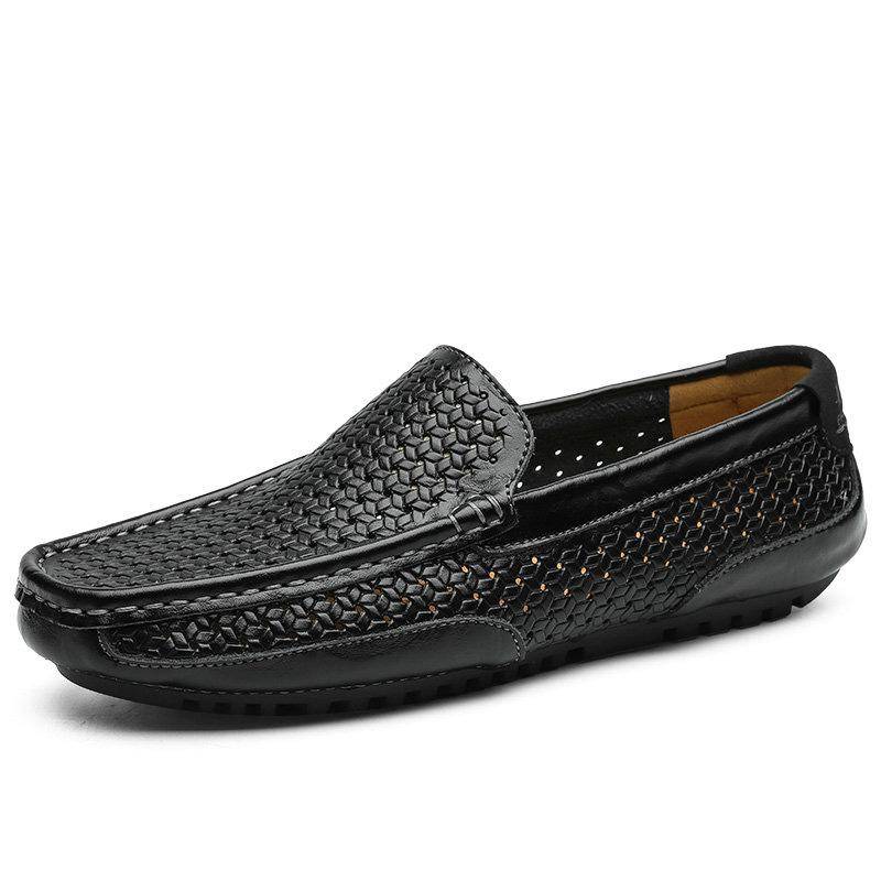 Handmade Echtes Leder männer Loafer Komfortable Slip-on Driving Casual Schuhe Marke Weiche Mokassins Große Größe 37-47 Dropshipping 43 von Joom DACH