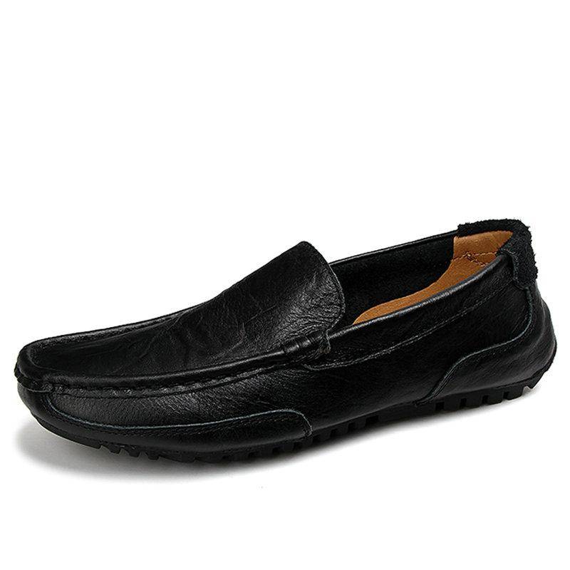 Handmade Echtes Leder männer Loafer Komfortable Slip-on Driving Casual Schuhe Marke Weiche Mokassins Große Größe 37-47 Dropshipping 43 von Joom DACH