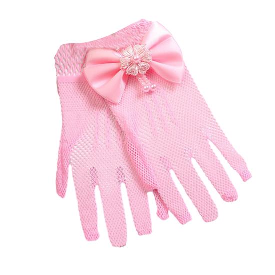 Handschuhe Mesh Foto Prop dünne Blumen Dekor Kinder Handschuhe Bekleidungszubehör rosa von Joom DACH