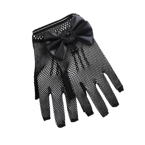 Handschuhe Mesh Foto Prop dünne Blumen Dekor Kinder Handschuhe Bekleidungszubehör schwarz von Joom DACH