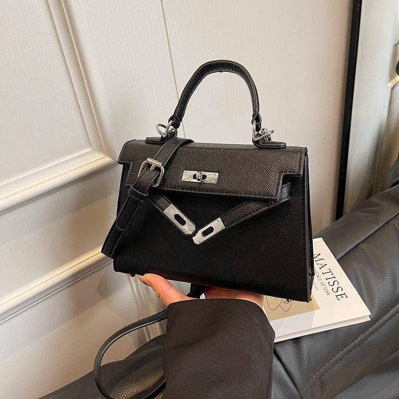 Handtasche Damen Neu Vielseitig Pendler Schulter Messenger Kleine Quadratische Tasche schwarz von Joom DACH