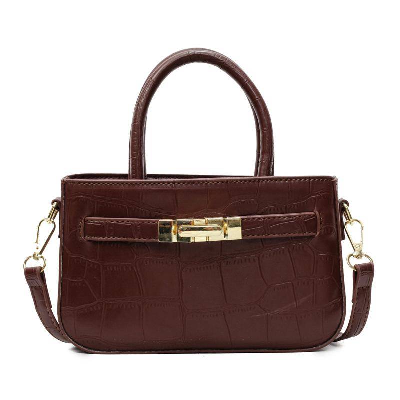 Handtasche Damen Neue Mode Einfarbig Schulter Messenger Bag dunkelbraune von Joom DACH