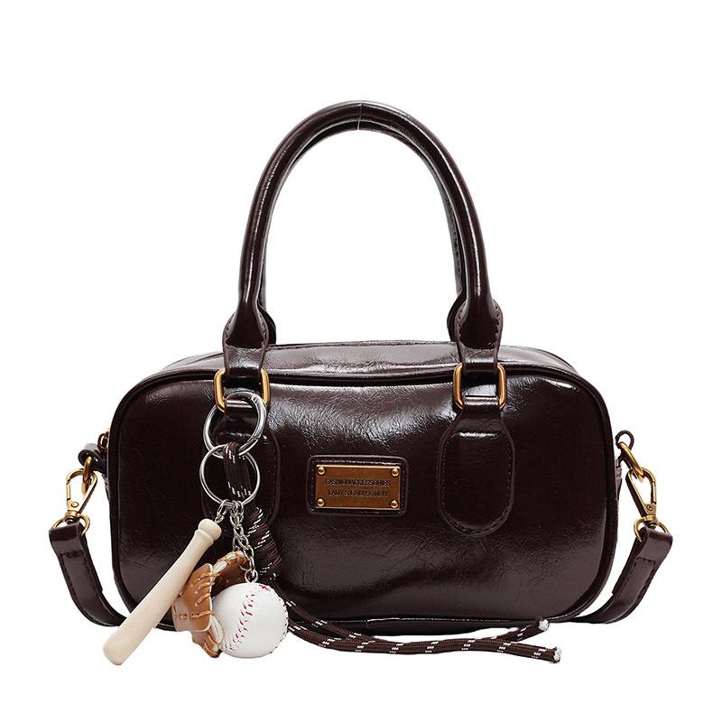 Handtasche Damen Neue Umhängetasche Mode Pendler Messenger Bag no pendant dunkelbraune von Joom DACH