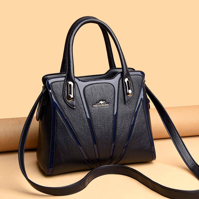 Handtasche Mode Schulter Umhängetasche Damen Tasche 2023 Trend Schwarz Rot Blau Braun Weibliche Tasche 30.5 x 13 x 26cm blau von Joom DACH