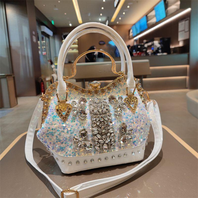 Handtasche Mode Temperament Damen Tasche Pailletten mit Diamanten eingelegt Neu Leichter Luxus von Joom DACH