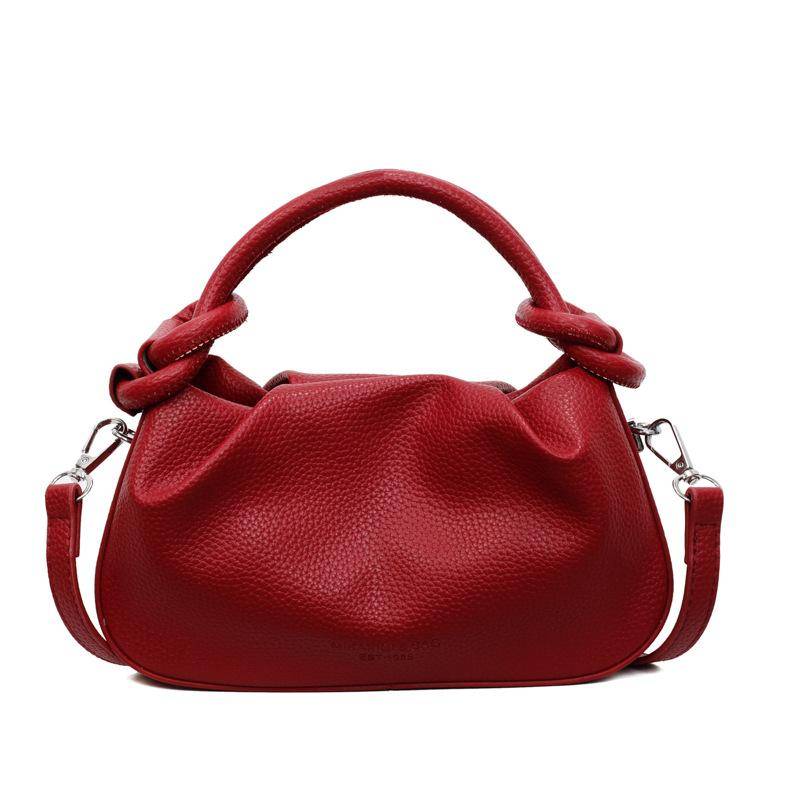 Handtasche Neue Mode Schultertasche Einfarbig Umhängetasche bordeaux von Joom DACH