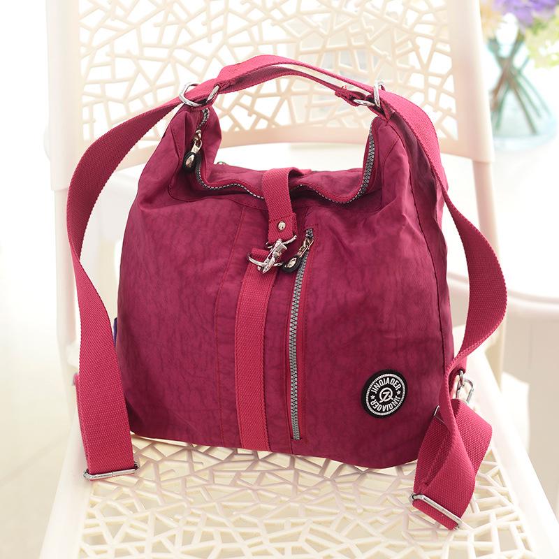 Handtasche Umhängetasche Damen Mode wasserdichter Rucksack Nylon leichte multifunktionale lässige Reisetasche 32cmx18cmx29cm rot von Joom DACH