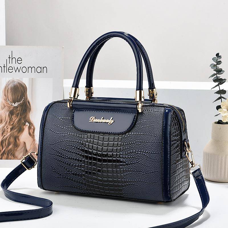 Handtasche mit Krokodilmuster für Damen, Umhängetasche aus PU-Leder, große Kapazität, Tragetasche mit Schultergurt, Damengeldbörse, Arbeitstasche mit Henkel von Joom DACH