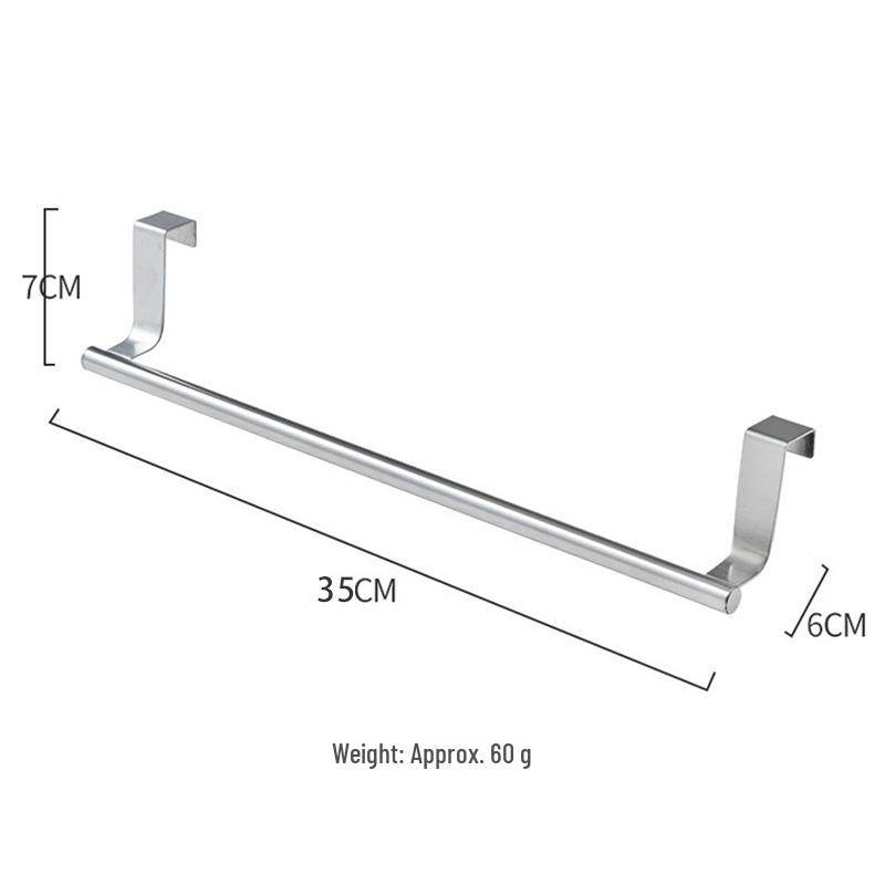 Handtuchhalter aus Edelstahl mit einer Stange - Kleiderbügel für Küchenschranktüren large von Joom DACH
