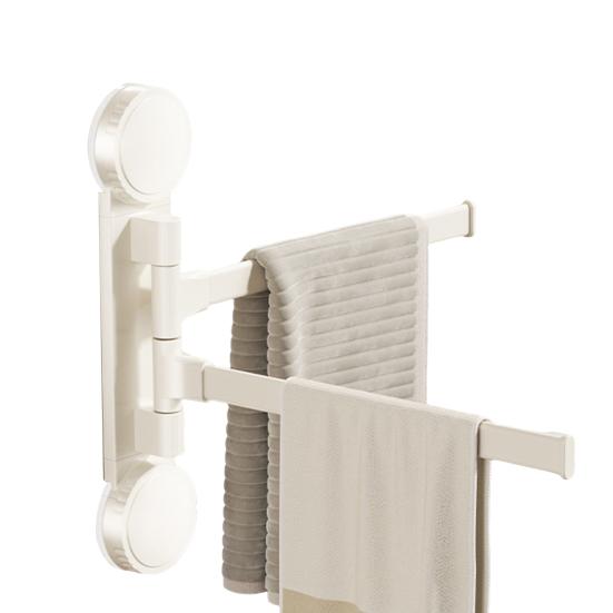Handtuchhalter mit verlängerter Stange, 180-Grad-Drehung, Saugnapf-Design, Schnellinstallation, Mehrzweckhalter, Handtuchhalter zur Wandmontage 2 weiß von Joom DACH