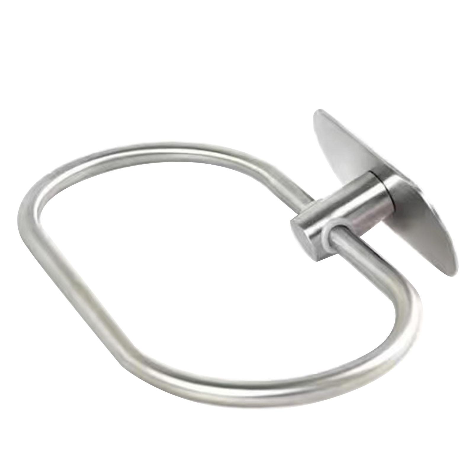 Handtuchring Edelstahl Wandmontage Stanzfreie Installation Modern Oval Handtuchhalter Silber silber von Joom DACH