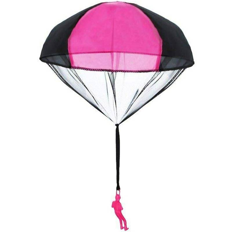 Handwerfender Mini-Soldat mit Tarnung, Fallschirm für Kinder, Outdoor-Spielzeug, Spiel, pädagogischer fliegender Fallschirm, Sport für Kinderspielzeug rosa von Joom DACH