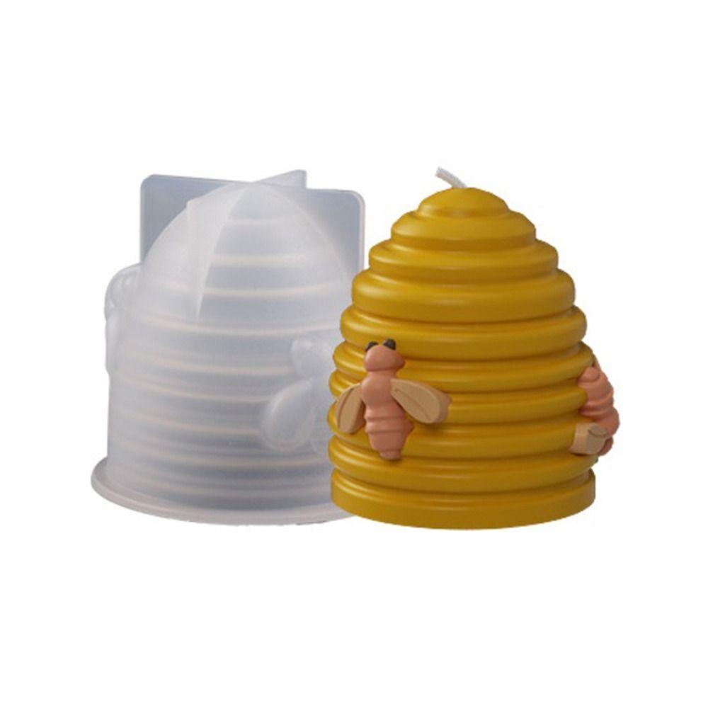 Handwerk Ton Werkzeuge Silikon Kerze Form Kuchen Harz Formen Kerze Form 3D Biene Waben Kunst Wachs Form 01 von Joom DACH