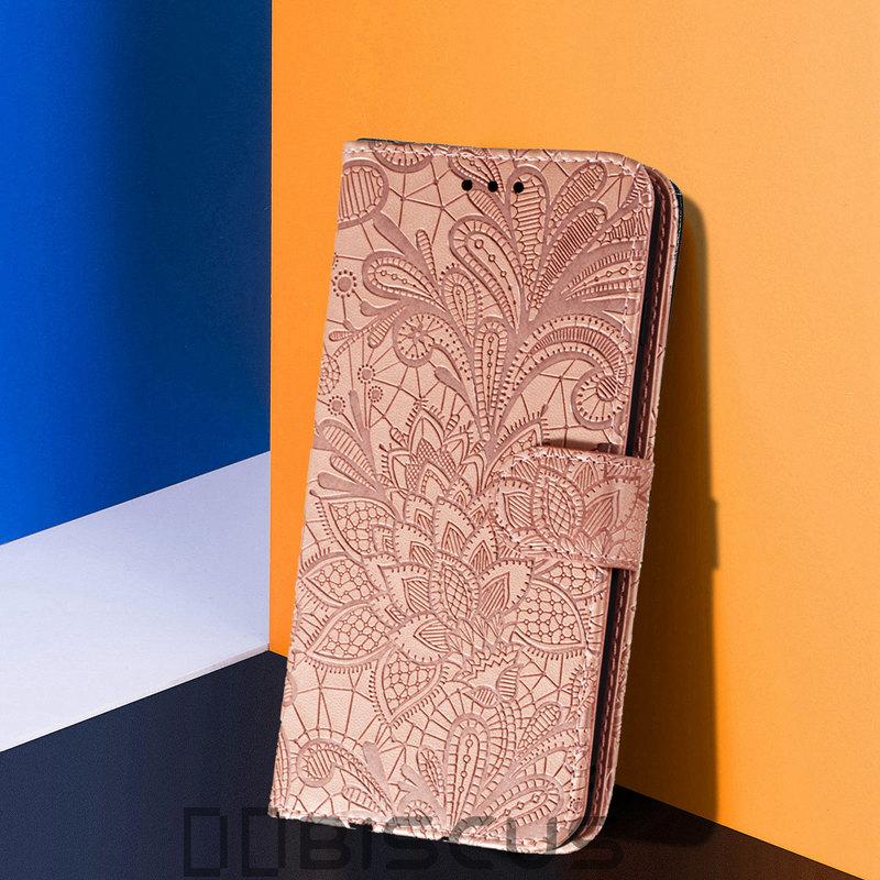 Handyhülle für Samsung Galaxy A12 A22 A14 A34 A54 M12 M33 M53 M23 M32 M22 A32 A52 A72 5G A13 A53 A 12 54 32 52 Buchständer Brieftasche Leder Blumenhülle Samsung A13 5G hellrosa von Joom DACH