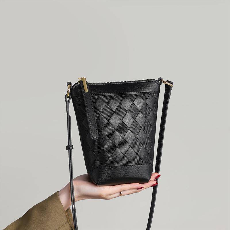 Handytasche Damen Leder Umhängetasche Sommer Mode All-in-one Senior Sense Einzelschulter Eimertasche von Joom DACH