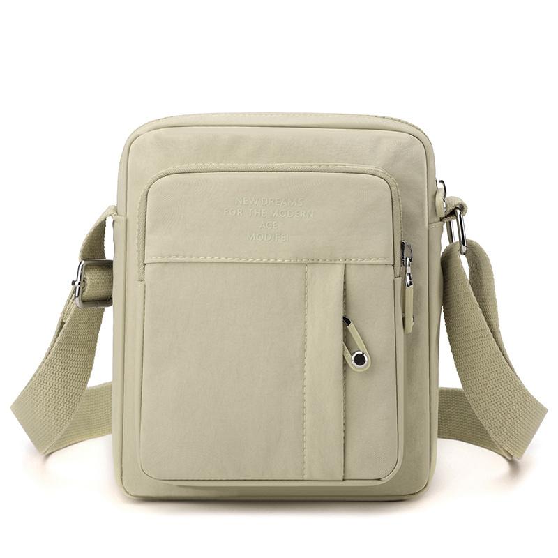 Handytasche Damen Mini Reise Umhängetasche Tägliche Mehrschichtige Reißverschlusstasche Lässige Outdoor Reise Nylontasche khaki von Joom DACH