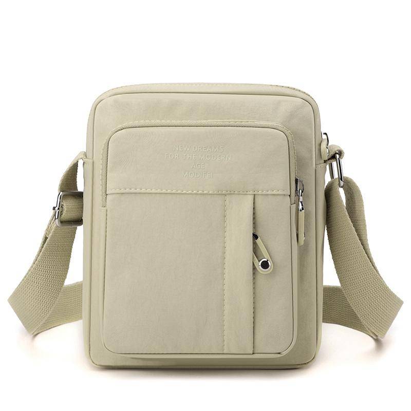 Handytasche Damen Mini Reise Umhängetasche Tägliche Mehrschichtige Reißverschlusstasche Lässige Outdoor Reise Nylontasche khaki von Joom DACH