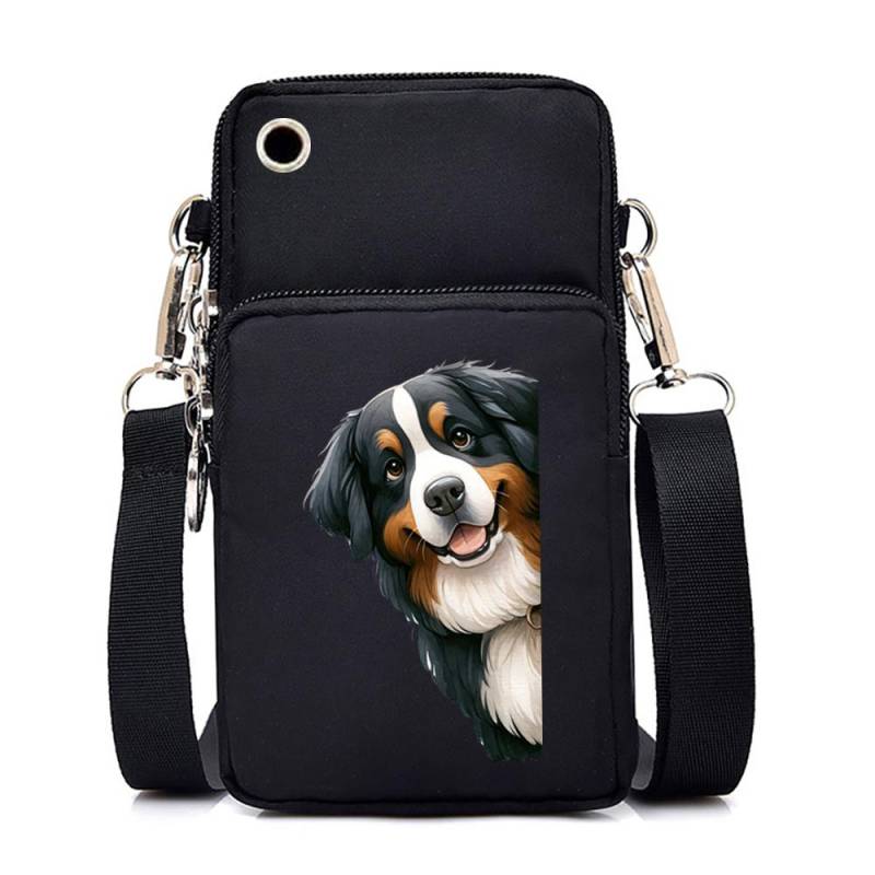 Handytasche mit lustigem Anime-Hunde-Print, Schulter-Umhängetasche, Damen und Herren, Münzgeldbörse, Handtasche, Tierliebhaber, kleine Umhängetasche von Joom DACH