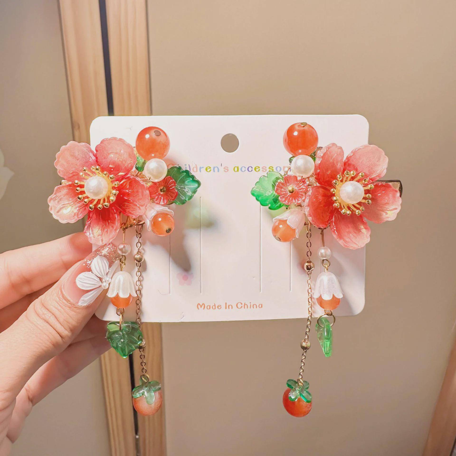 Hanfu-Haarnadel-Set im chinesischen Stil für Mädchen – Feenquasten-Blumen-Accessoires von Joom DACH