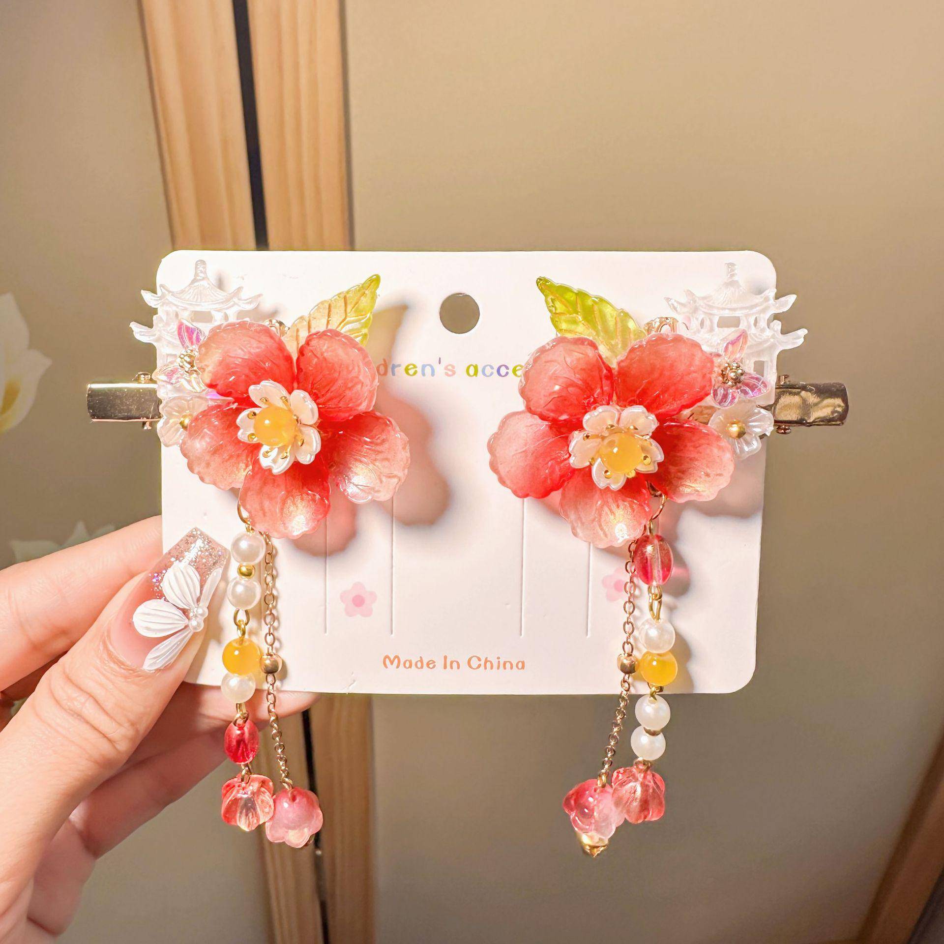 Hanfu-Haarnadel-Set im chinesischen Stil für Mädchen – Feenquasten-Blumen-Accessoires von Joom DACH