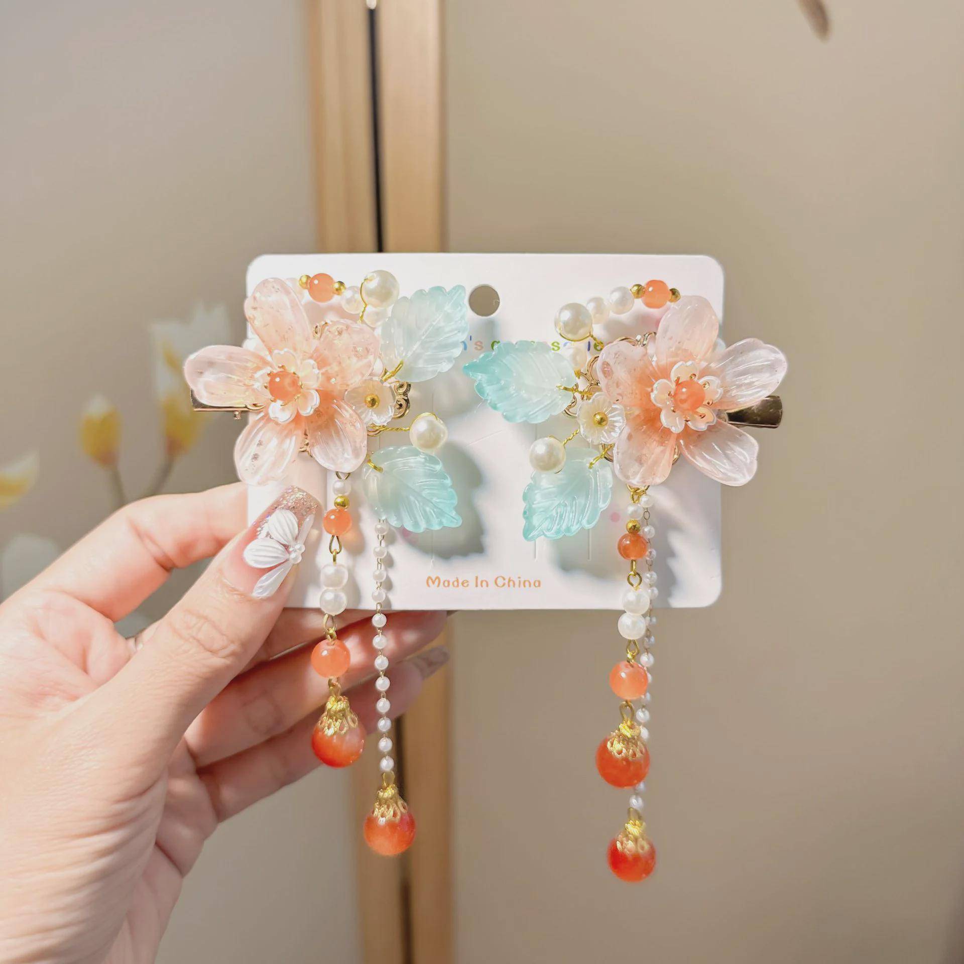 Hanfu-Haarnadel-Set im chinesischen Stil für Mädchen – Feenquasten-Blumen-Accessoires von Joom DACH