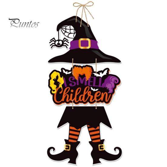 Happy Halloween Türschild, gruseliger Kürbis, Geist, Fledermaus, Skelett, für drinnen und draußen, Haustür, Wandbehang, Dekoration, Willkommen, Türschild, Zuhause, Partyzubehör von Joom DACH