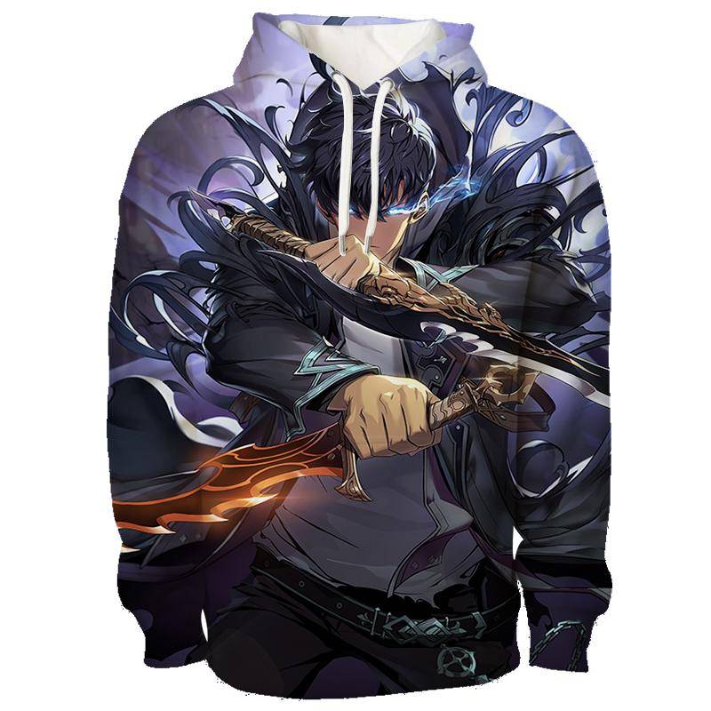 Harajuku Anime Solo Leveling Sung Jin Woo Grafik Hoodie Männer Lose Langarm Sweatshirts Mode Manga Hoodies Herrenbekleidung L von Joom DACH