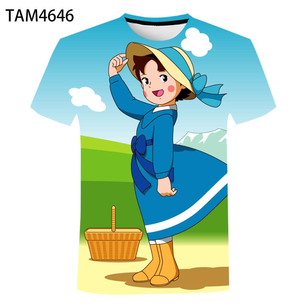 Harajuku Classic Heidi Anime 3D-Druck Günstiges und bequemes T-Shirt für Jungen und Mädchen Sommer Lässig Niedliches Charakter-Top Cool L von Joom DACH