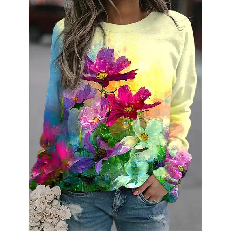 Harajuku Neue 3D Bunte Blumen Druck Sweatshirts Frauen Mode Streetwear Pullover Winter Mädchen Floral Grafik Kleidung Top XL Harajuku Neue 3D Bunte Blumen Druck Sweatshirts Frauen Mode Streetwear Pullover Winter Mädchen Floral Grafik Kleidung Top XL von Joom DACH