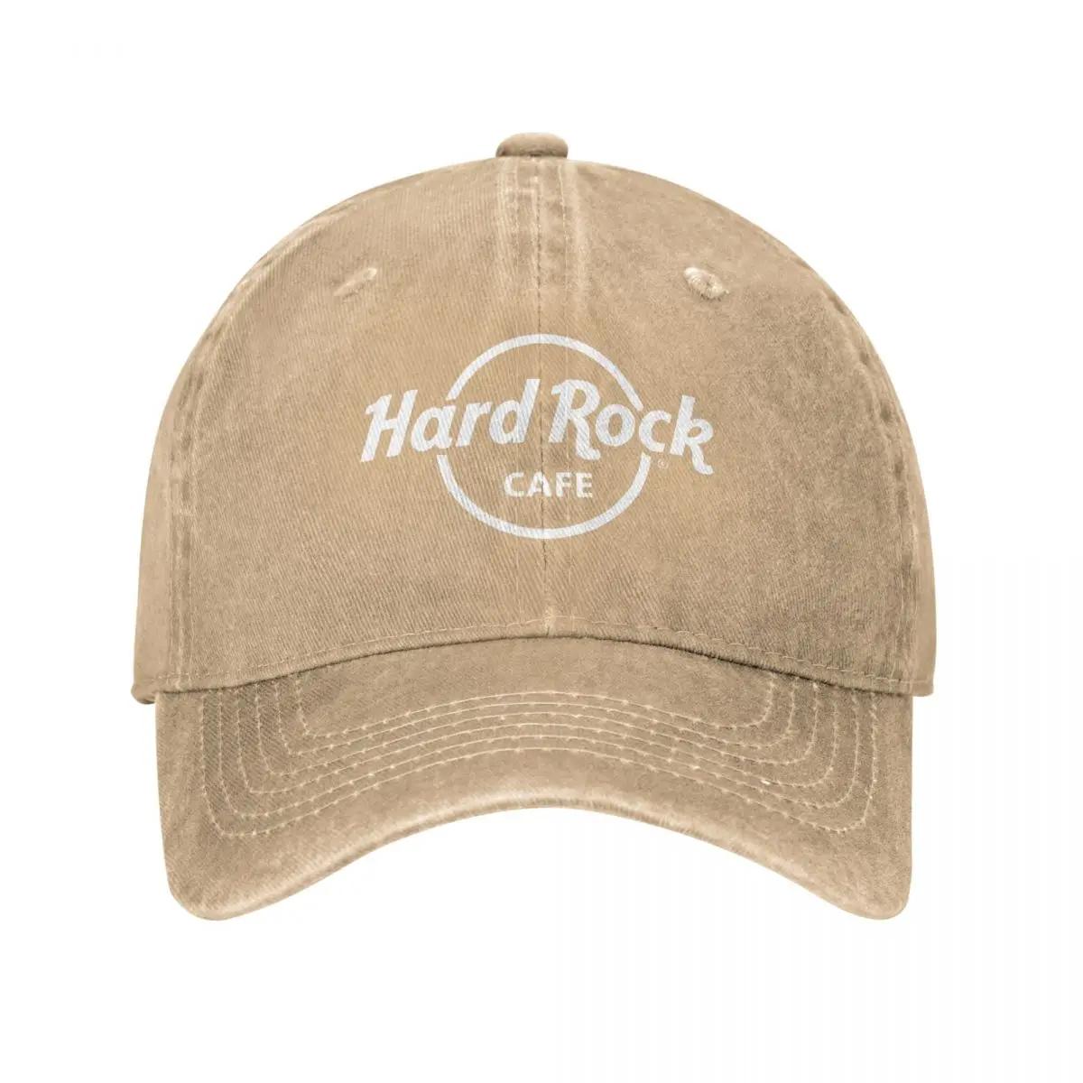 Hard Rock Logo Cafés Baseballkappe Vintage Distressed Denim Gewaschene Restaurant Bar Kappe Herren Damen Outdoor All Hat Adjustable khaki von Joom DACH